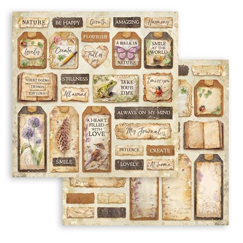 Carta Scrap All Around tags Stamperia