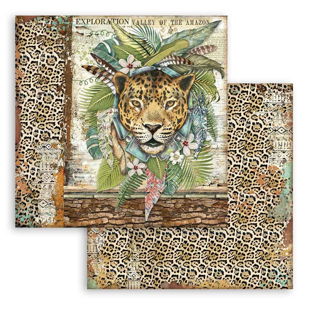 Carta Scrap Amazonia Giaguaro