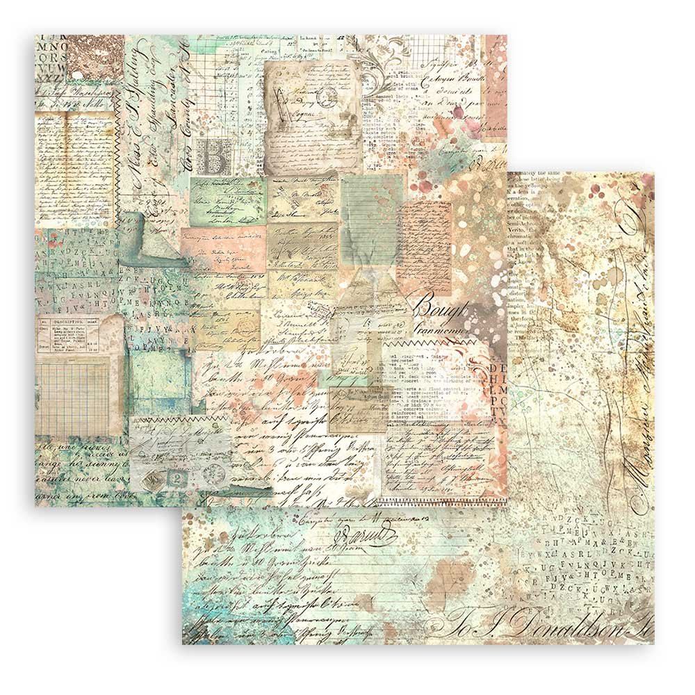 Carta Scrap Brocante Antiques patchwork cartoline Stamperia