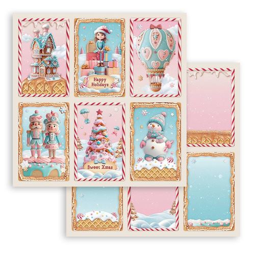 Carta Scrap Candy Christmas 6 cards Stamperia