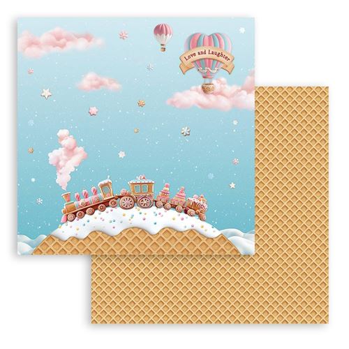 Carta Scrap Candy Christmas treno Stamperia