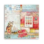 Carta Scrap Christmas Patchwork Gatto