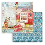 Carta Scrap Christmas Patchwork Gatto