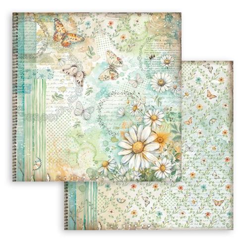 Carta Scrap Daisy Art farfalla e margherita Stamperia