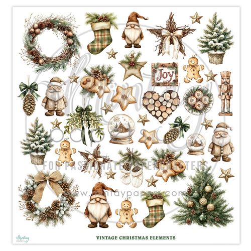 Carta Scrap Elements Rustic Christmas
