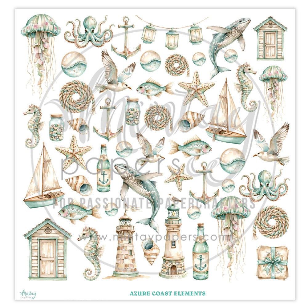 Carta Scrap Elements Azure Coast