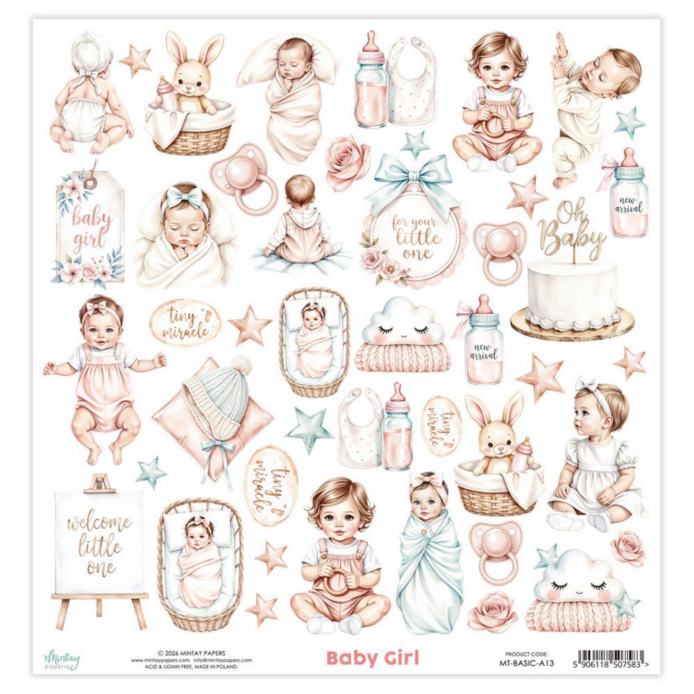 Carta Scrap Elements Baby Girl