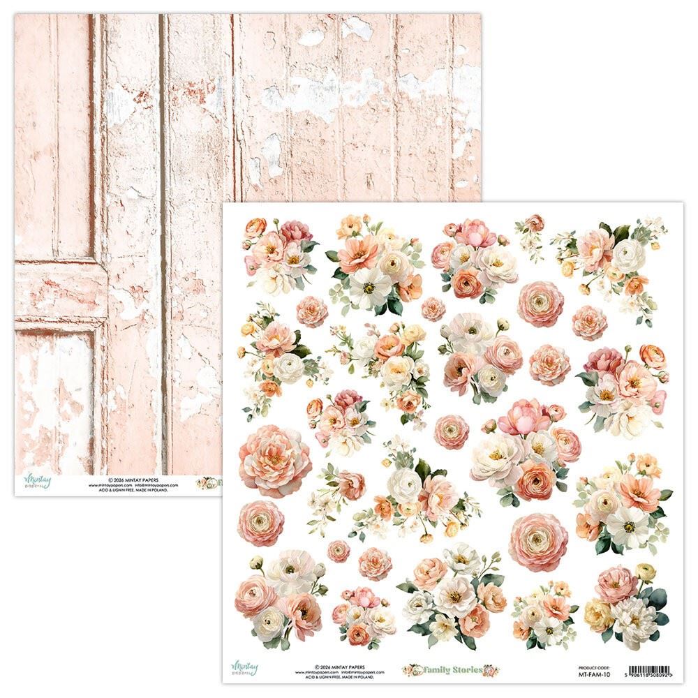 Carta Scrap Floral Family Stories