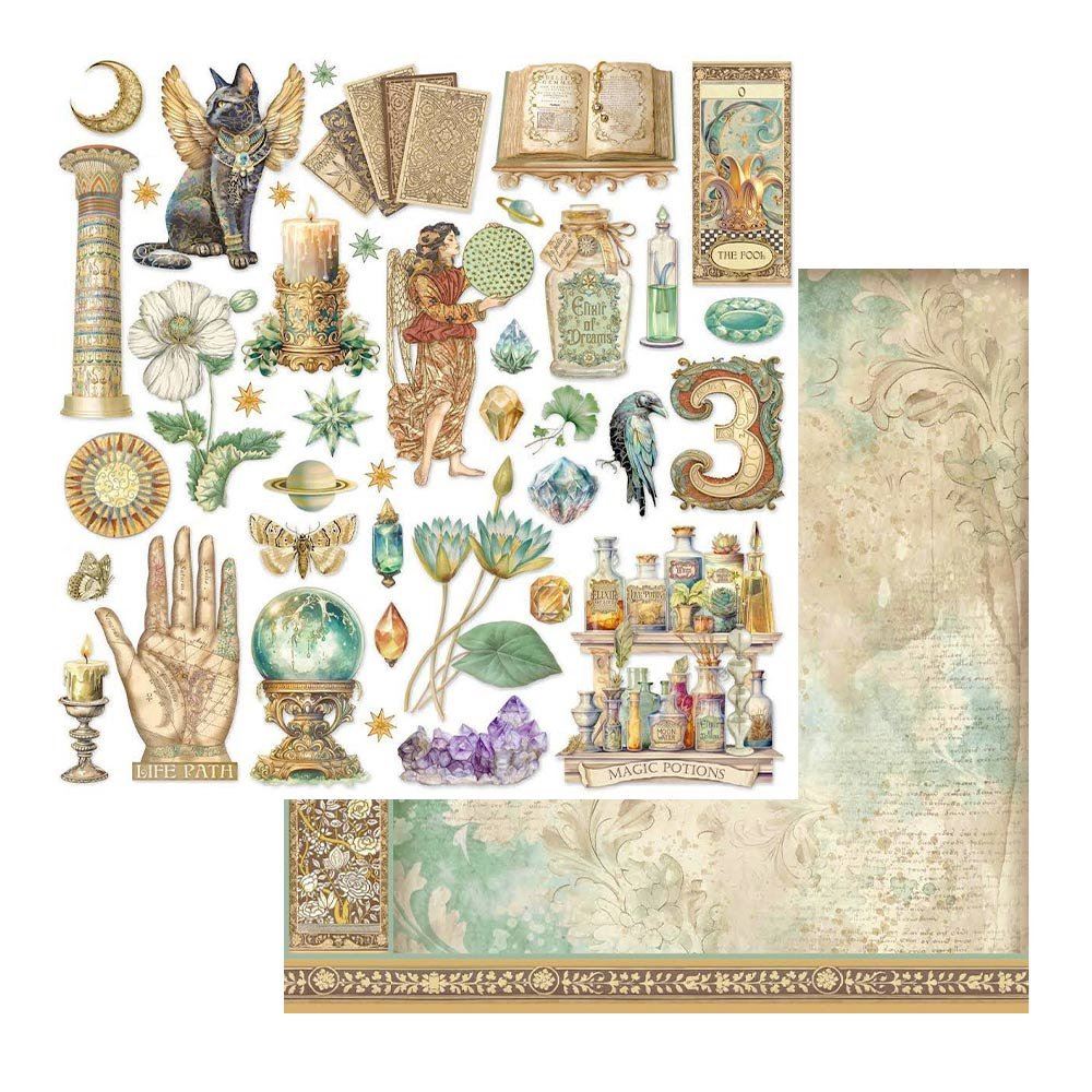 Carta Scrap Fortune elementi Stamperia