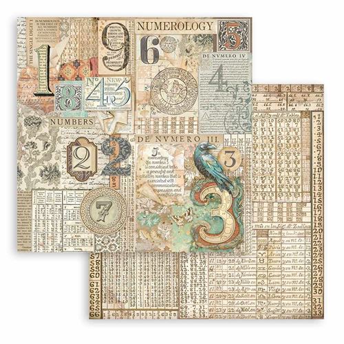 Carta Scrap Fortune numeri Stamperia