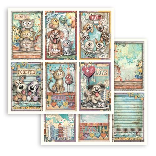 Carta Scrap Furry Friends 2 6 cards Stamperia