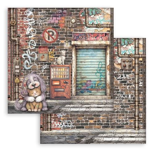 Carta Scrap Furry Friends 2 cane e gatto Stamperia