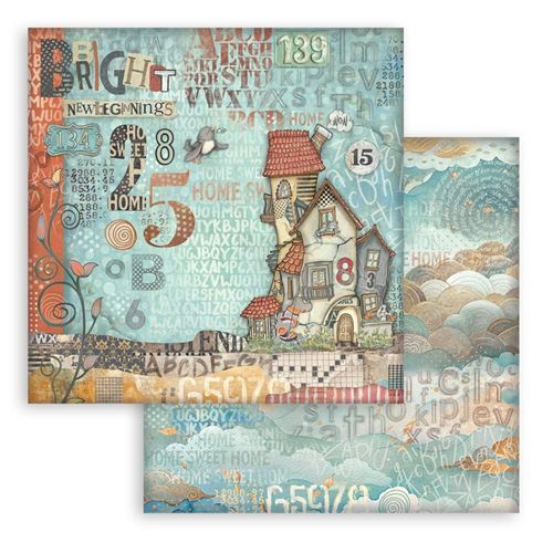 Carta Scrap Furry Friends casetta Stamperia