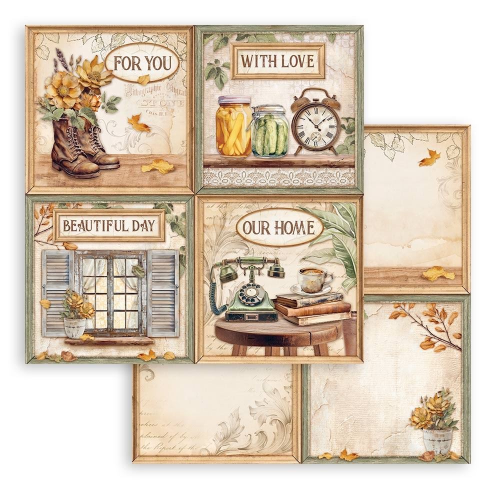Carta Scrapbooking Boho – 24 Fogli Double Face 30,5x30,5 Cm – Per Album, Biglietti, Decoupage – Stamperia