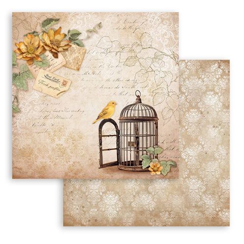 Carta Scrap Golden Harmony gabbietta Stamperia