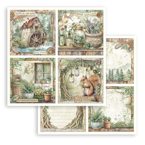 Carta Scrap Herbarium Silvae 4 cards Stamperia