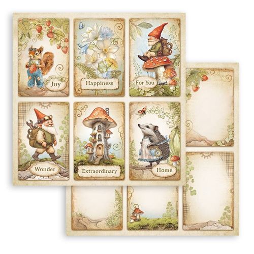 Carta Scrap Hidden Grove 6 cards Stamperia