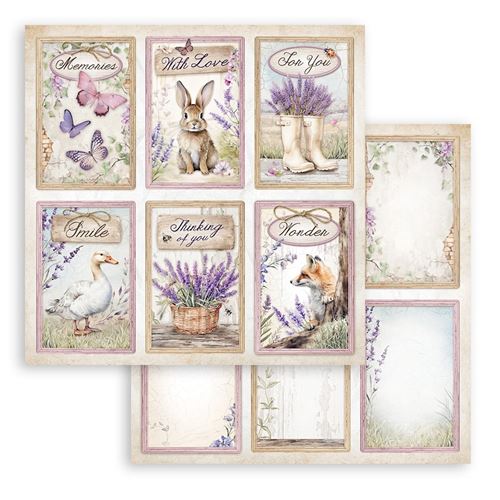 Carta Scrap Lavender 6 cards Stamperia