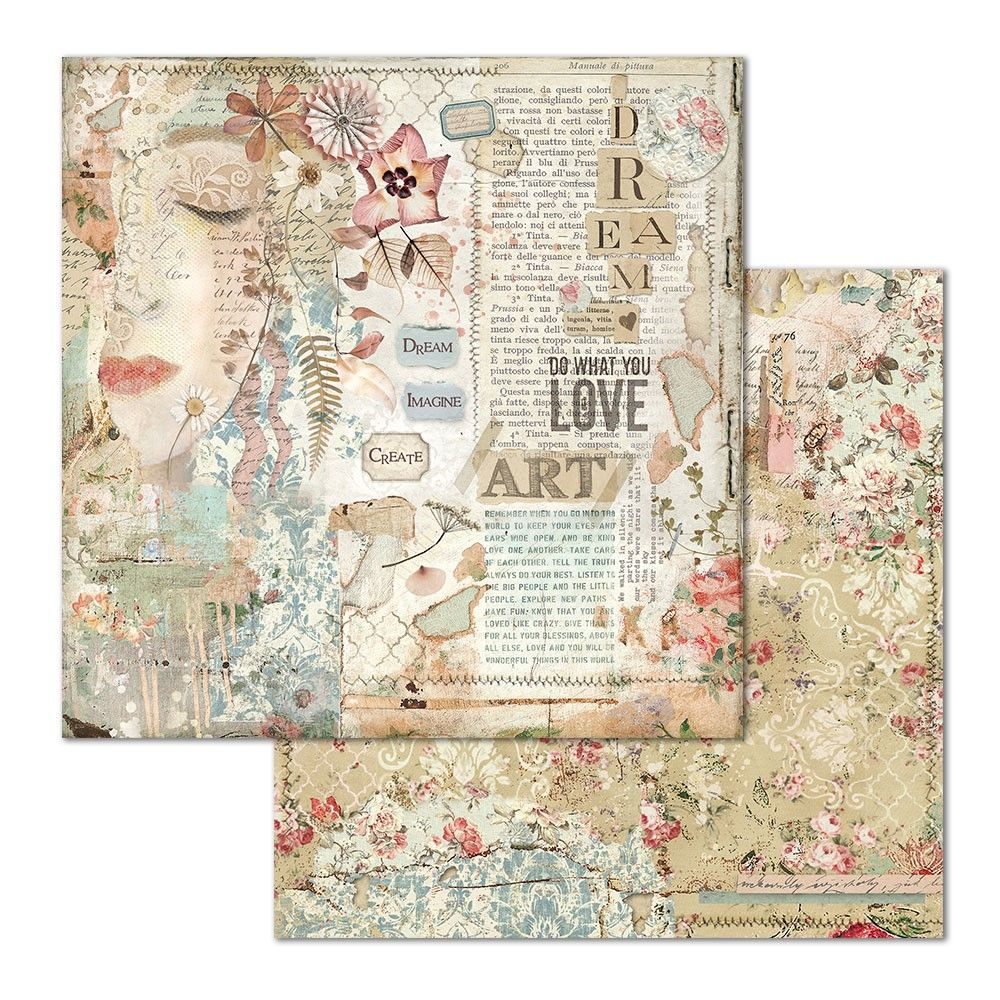 Carta Scrap Love Art Volto