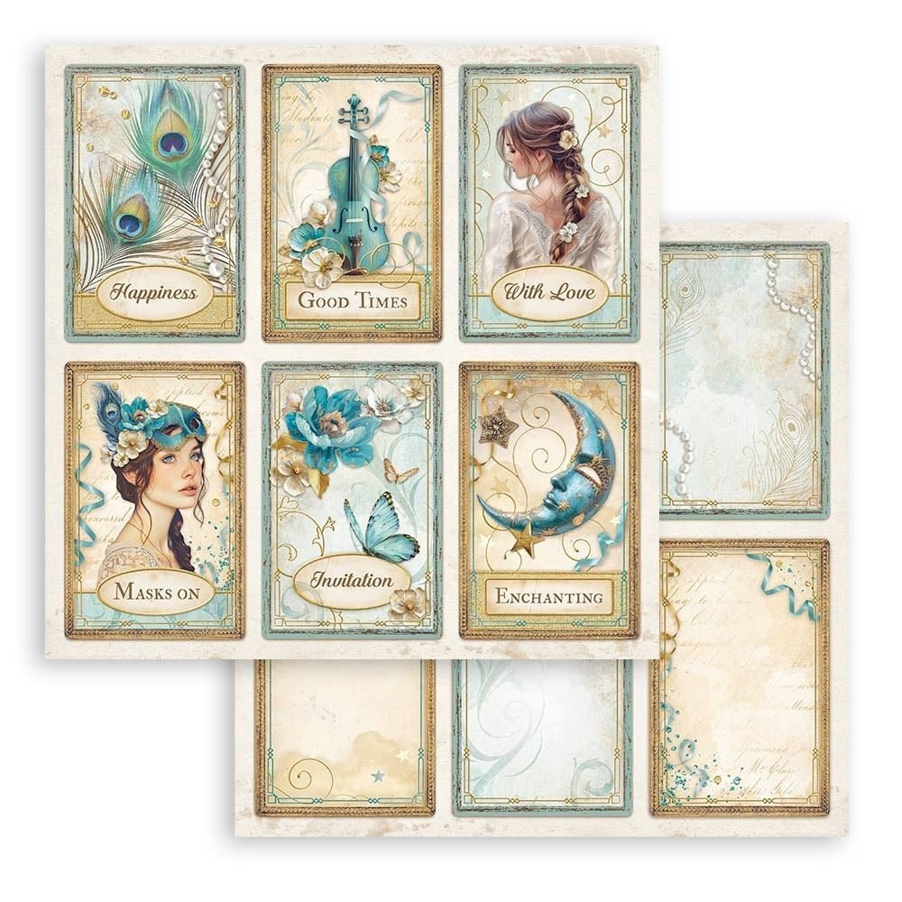 Carta Scrap Masquerade 6 cards Stamperia