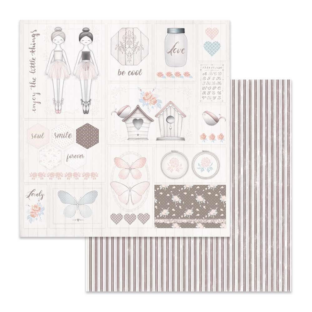 Carta Scrap Nidi e Farfalle