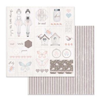 Carta Scrap Nidi e Farfalle