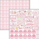 Carta Scrap Ninna Nanna Girl English Heart
