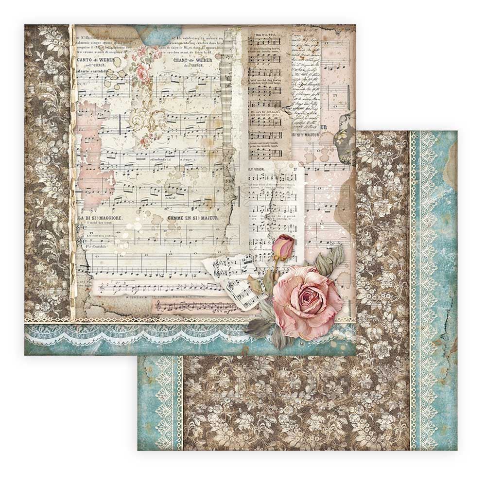 Carta Scrap Passion Rose e Musica
