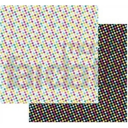 Carta Scrap Quadretti optical effect