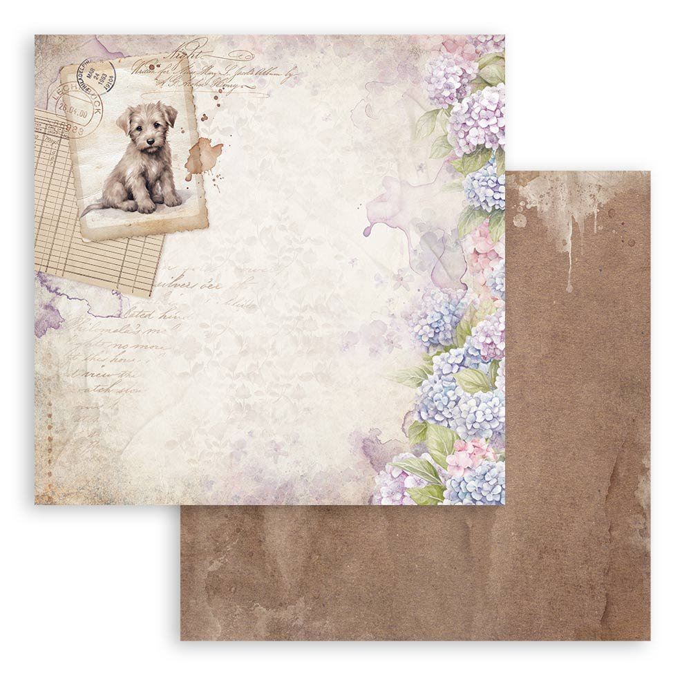 Carta Scrap Quiet Days cartolina cane Stamperia