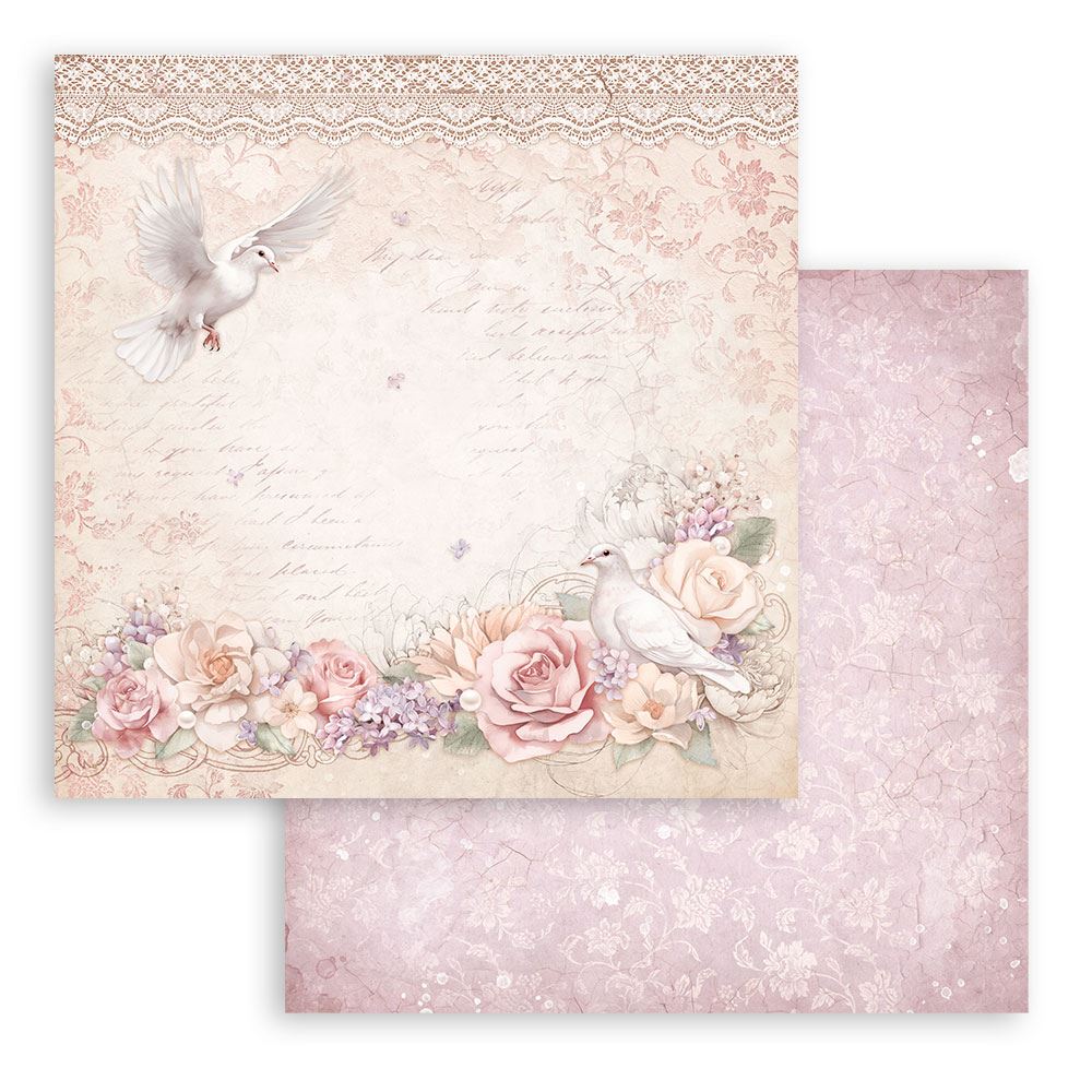 Carta Scrap Romance Forever colomba Stamperia