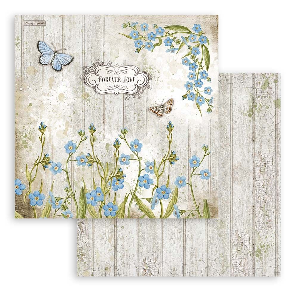 Carta Scrap Romantic Garden House Colombino