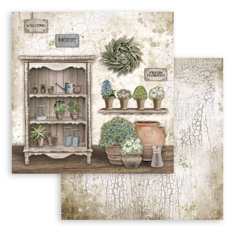 Carta Scrap Romantic Garden House Credenza