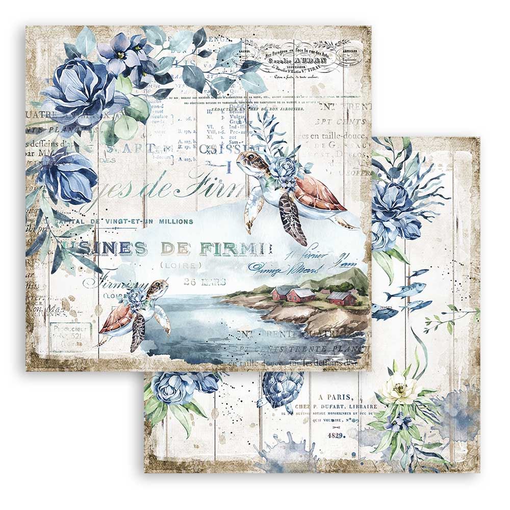 Carta Scrap Romantic Sea Dream Tartaruga