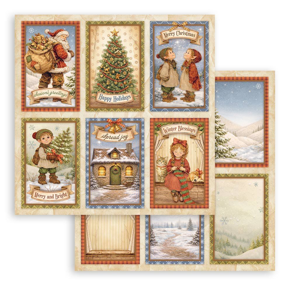 Carta Scrap Silent Night 6 cards Stamperia