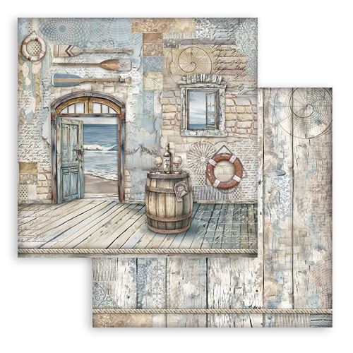 Carta Scrap Silent Sea Barile Stamperia
