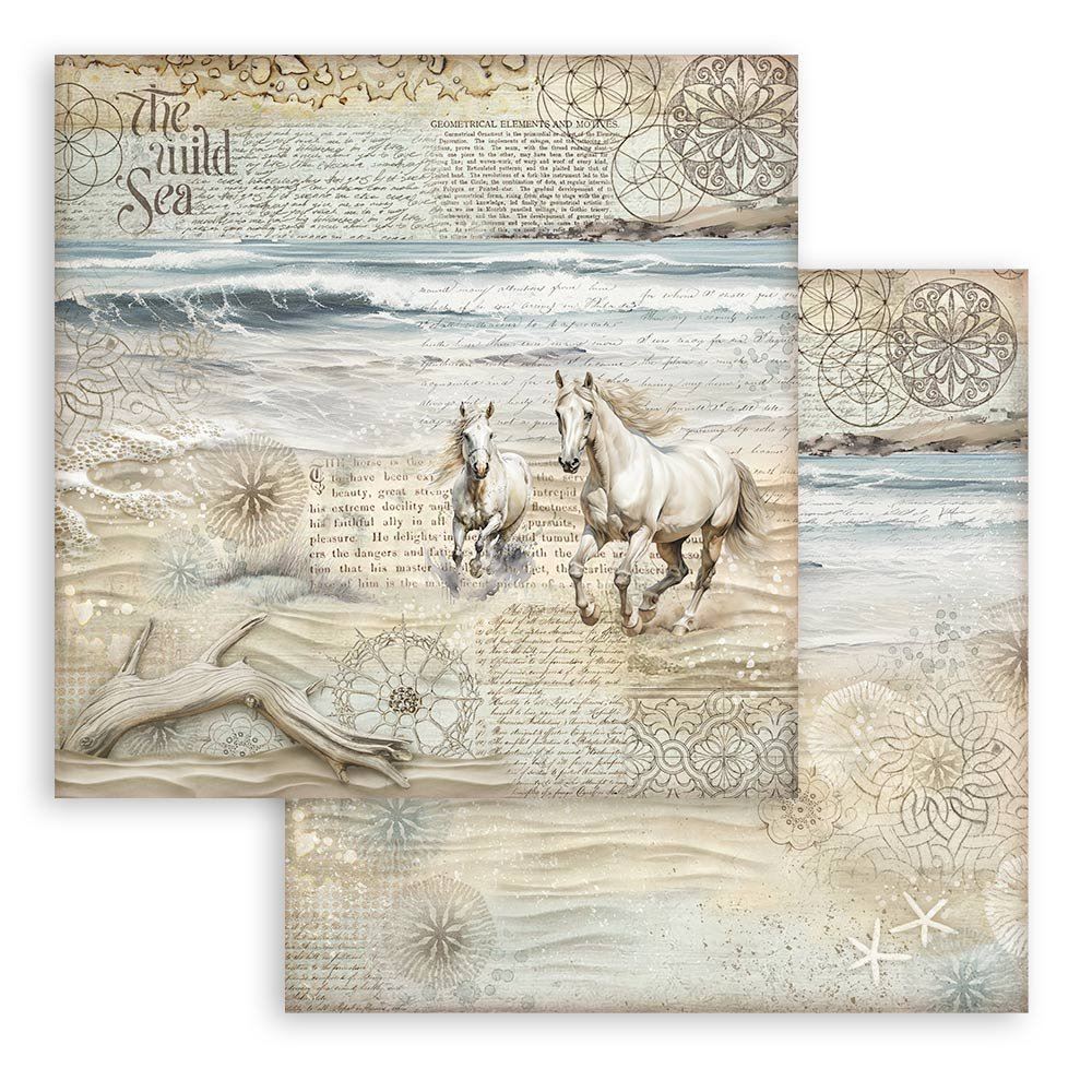 Carta Scrap Silent Sea Cavalli Stamperia