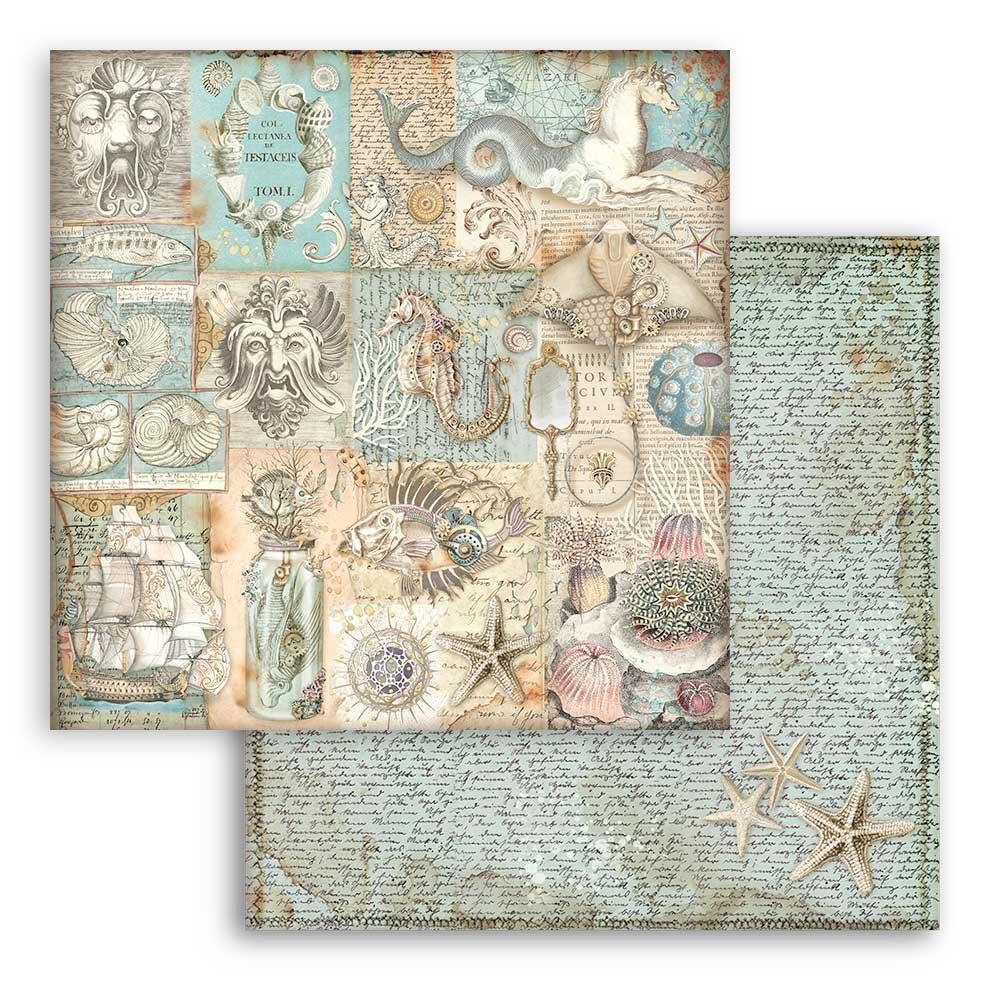 Carta Scrap Songs of the Sea Texture Stamperia