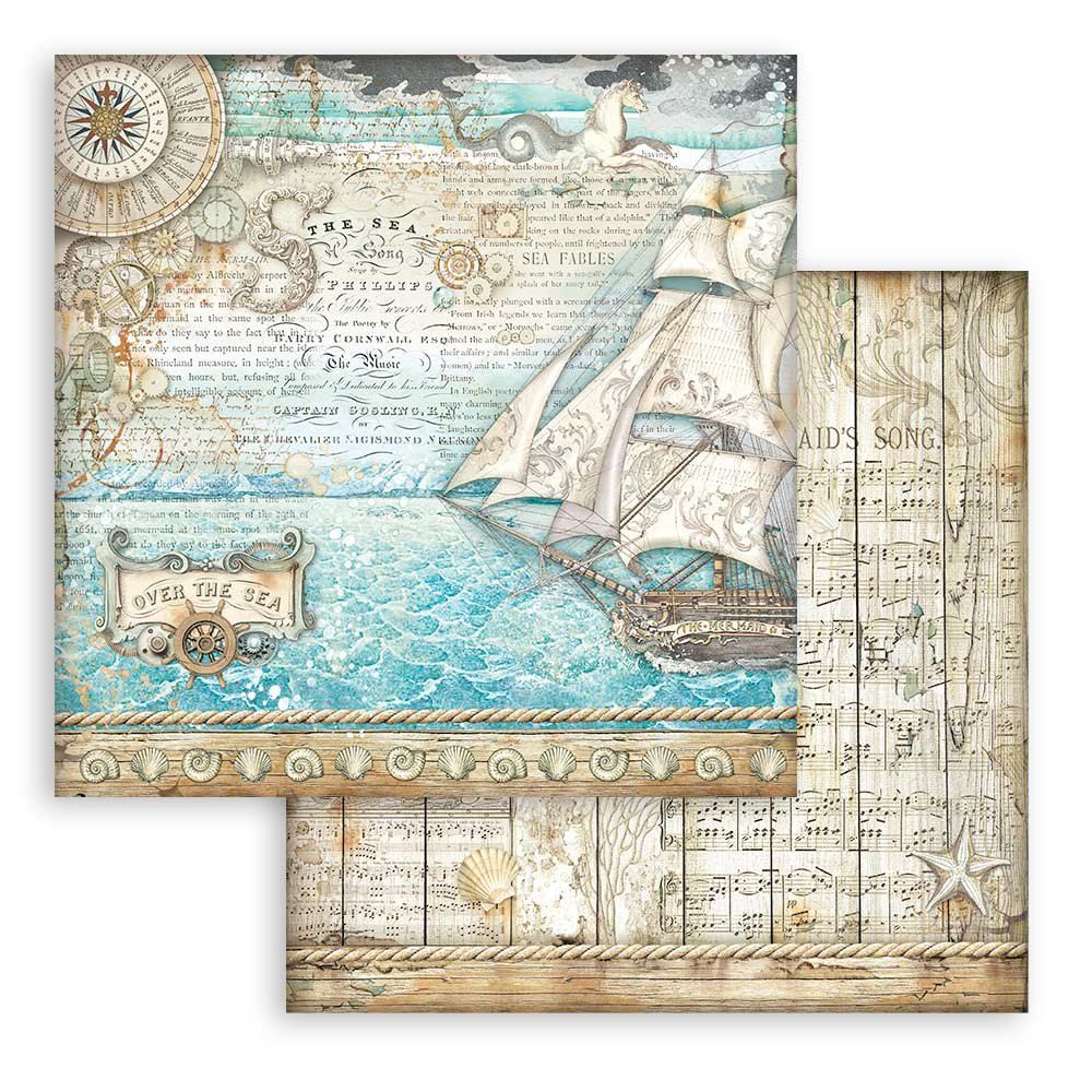 Carta Scrap Songs of the Sea Veliero Stamperia