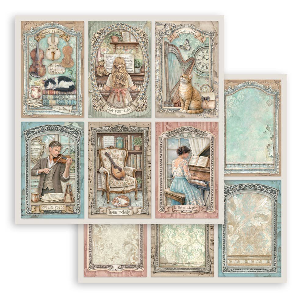 Carta Scrap Symphony 6 cards Stamperia