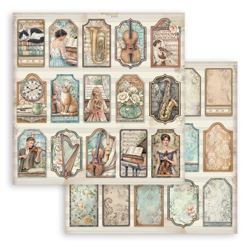 Carta Scrap Symphony tags Stamperia