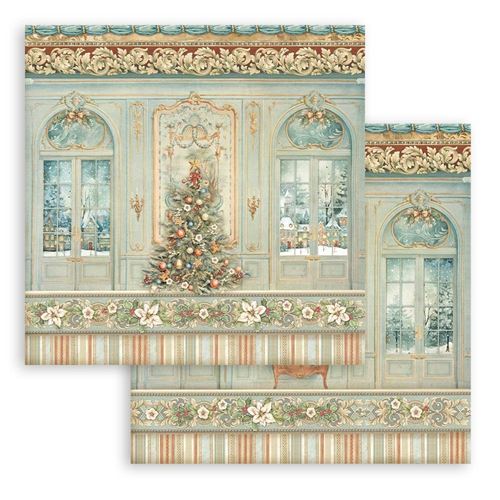 Carta Scrap The Nutcracker albero Natale Stamperia