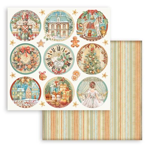 Carta Scrap The Nutcracker tondi Stamperia