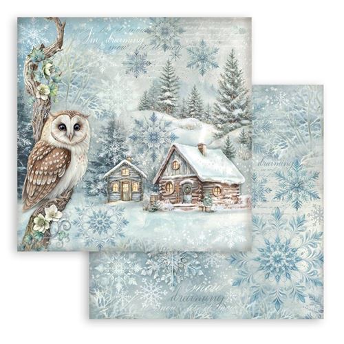 Carta Scrap The Owl's House cottage Stamperia