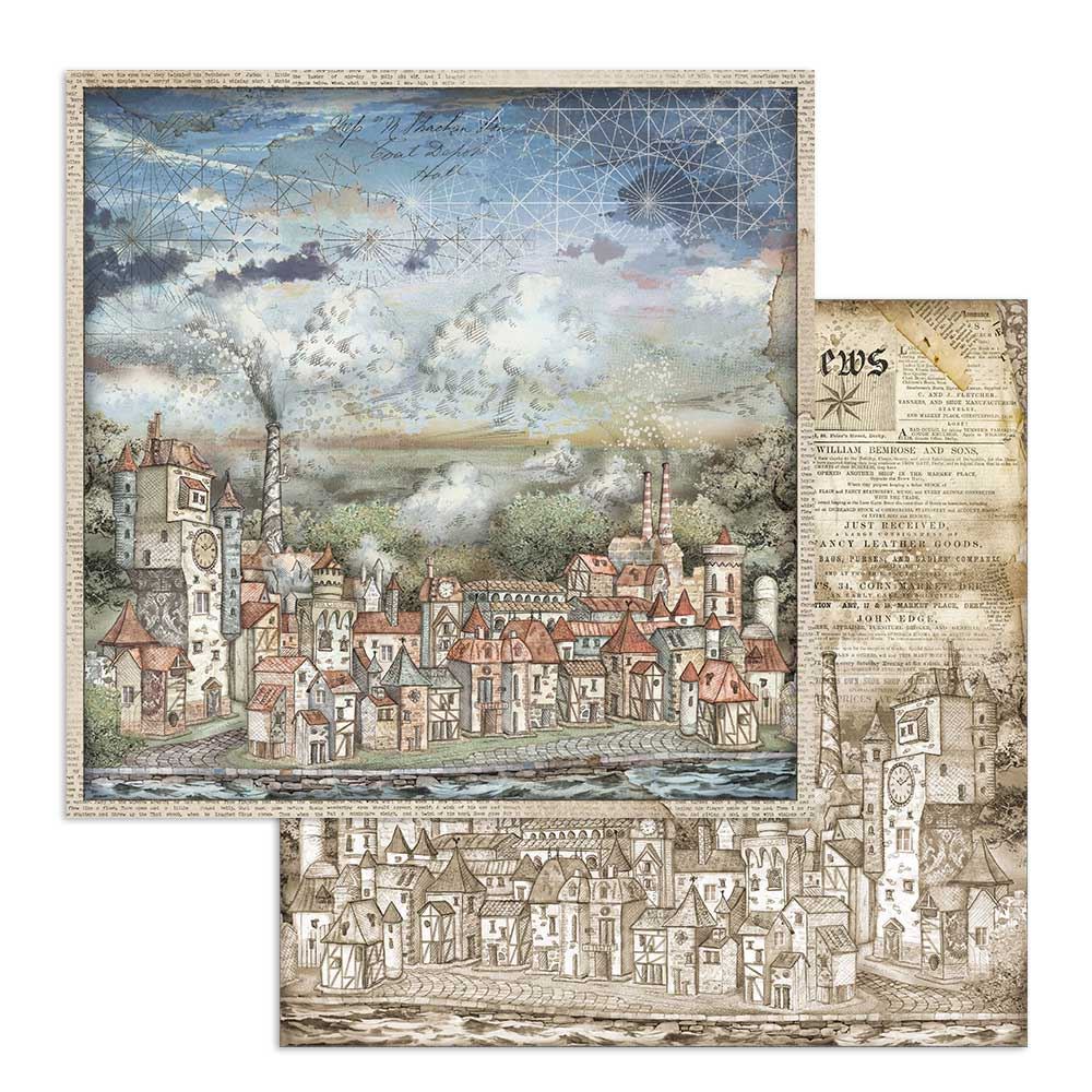 Carta Scrap Vagabond Cityscape by Stamperia