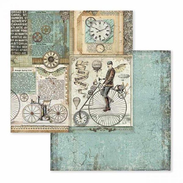 Carta Scrap Voyages Fantastiques bicycle retro'