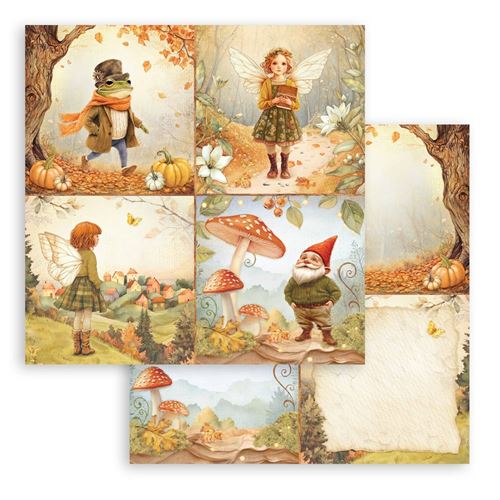 Carta Scrap Whispering Woods 4 cards Stamperia