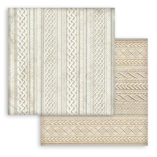 Carta Scrap White Christmas trama lana Stamperia