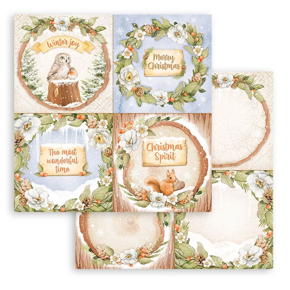 Carta Scrap Winter Valley 4 cards Stamperia