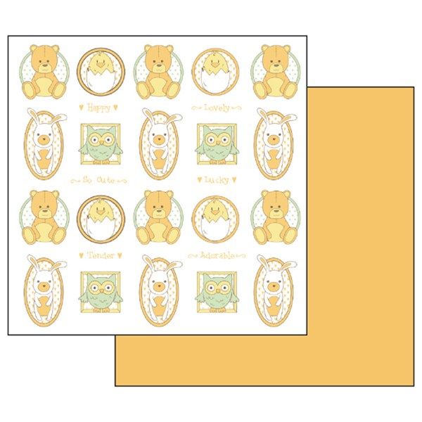 Carta Scrap pulcino gufo coniglio orsetto